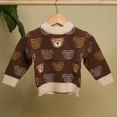 Winter Warm Woollen Full Sleeve Sweater For Baby | Bear | Pack of 1