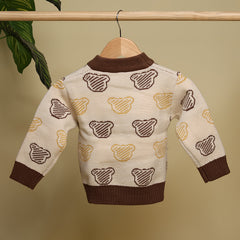 Winter Warm Woollen Full Sleeve Sweater For Baby | Bear | Pack of 1