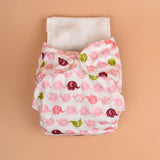 Baby Reusable Cotton Printed Pocket Diapers With 1 Inserts - Pack of 1 Elephant