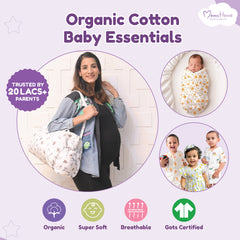 Organic Cotton Baby Clothing Set |  Baby Essential Clothes For Boys & Girls | Baby Shower Gift Hamper | 0-6 Months | Avocado | Pack of 6