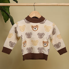 Winter Warm Woollen Full Sleeve Sweater For Baby | Bear | Pack of 1