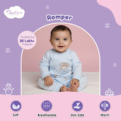 Organic Cotton Full Body Romper For Baby | Bear | Pack of 1
