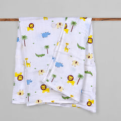 Baby Muslin Swaddle - 100x100 CM - Pack Of 1 Lion