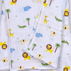 Baby Muslin Swaddle - 100x100 CM - Pack Of 1 Lion