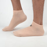FOOTPRINTS Unisex Solid Cotton Ankle-Length Socks -Pack Of 1 Beige