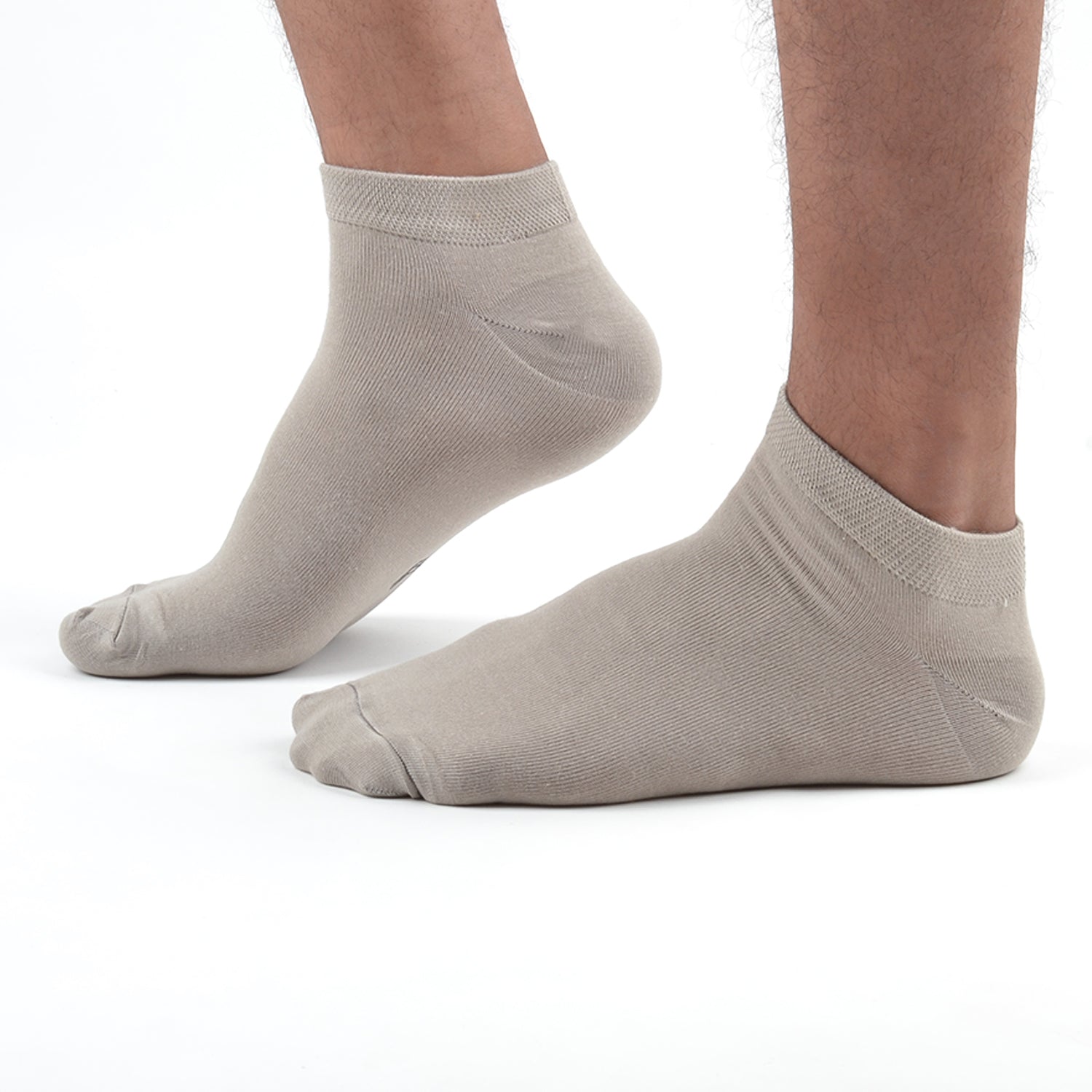 FOOTPRINTS Unisex Solid Cotton Ankle-Length Socks -Pack Of 1 Grey