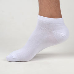 FOOTPRINTS Unisex Solid Cotton Ankle-Length Socks -Pack Of 1 White