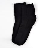 FOOTPRINTS Unisex Solid Cotton Ankle Terry -Length Socks -Pack Of 1 |BLACK|