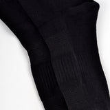 FOOTPRINTS Unisex Solid Cotton Ankle Terry -Length Socks -Pack Of 1 |BLACK|
