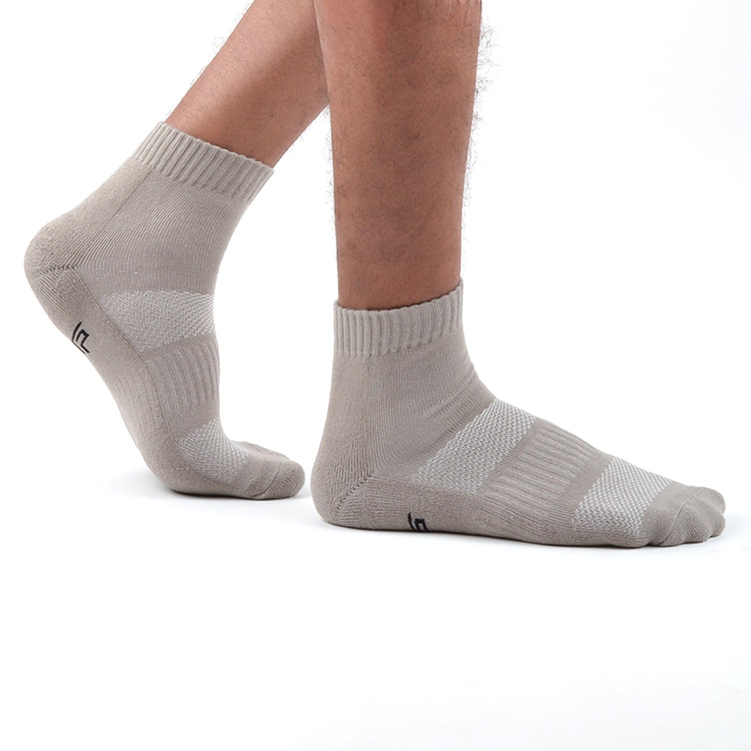 FOOTPRINTS Unisex Solid Cotton Ankle Terry -Length Socks -Pack Of 1 |GREY|