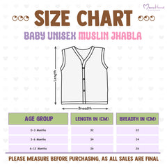 Baby Unisex Organic Cotton Muslin Jhabla | Pack of 5