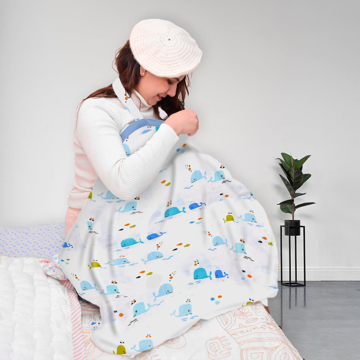 Love Panda Waterproof Baby Feeding Apron with Sleeves
