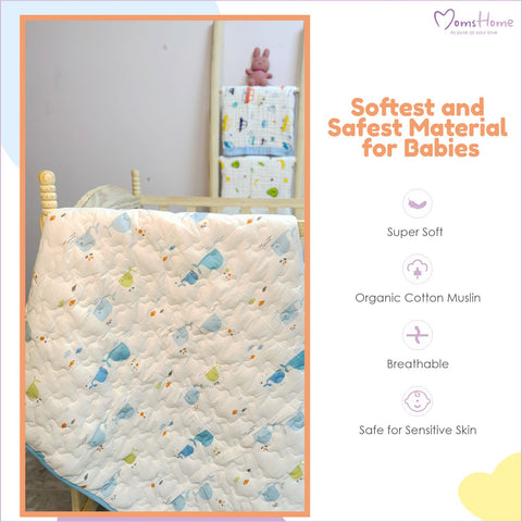 Ac Quilt Blanket cum Bedspread | 0-3 Years | 100X120 cm | Machine Washable | Unicorn