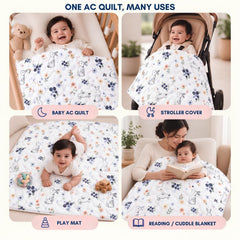 All Season Ac Quilt Blanket cum Bedspread | 0-3 Years | 100X120 cm | Pack of 1