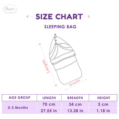 Baby Sleeping Bag And Carry Nest | Cotton Bedding Set For Infants And New Born Baby | Portable And Travel Friendly | 0-6 Months