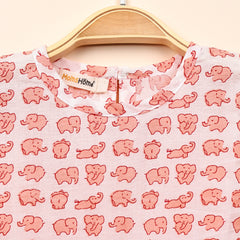 Baby Girl Organic Cotton Sleeveless Frock | Elephant