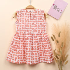 Baby Girl Organic Cotton Sleeveless Frock | Elephant