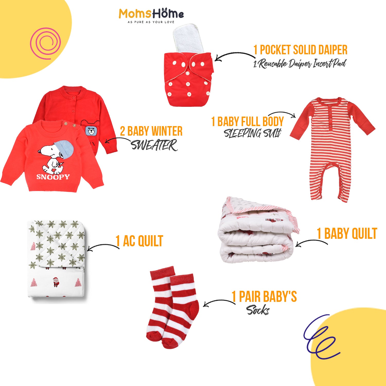 Christmas Unisex Gift Hamper for your Baby | 8 Items