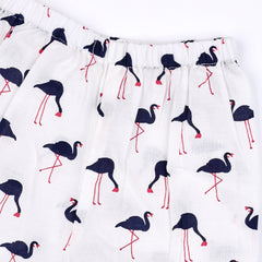 Organic Cotton Unisex Kids Pajama Set Combo | Night Suit | Sleepwear | Blue  Flamingo