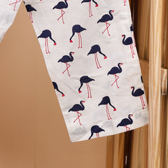 Organic Cotton Unisex Kids Pajama Set Combo | Night Suit | Sleepwear | Blue  Flamingo