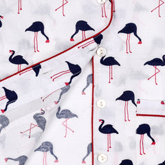 Organic Cotton Unisex Kids Pajama Set Combo | Night Suit | Sleepwear | Blue  Flamingo
