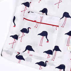 Organic Cotton Unisex Kids Pajama Set Combo | Night Suit | Sleepwear | Blue  Flamingo