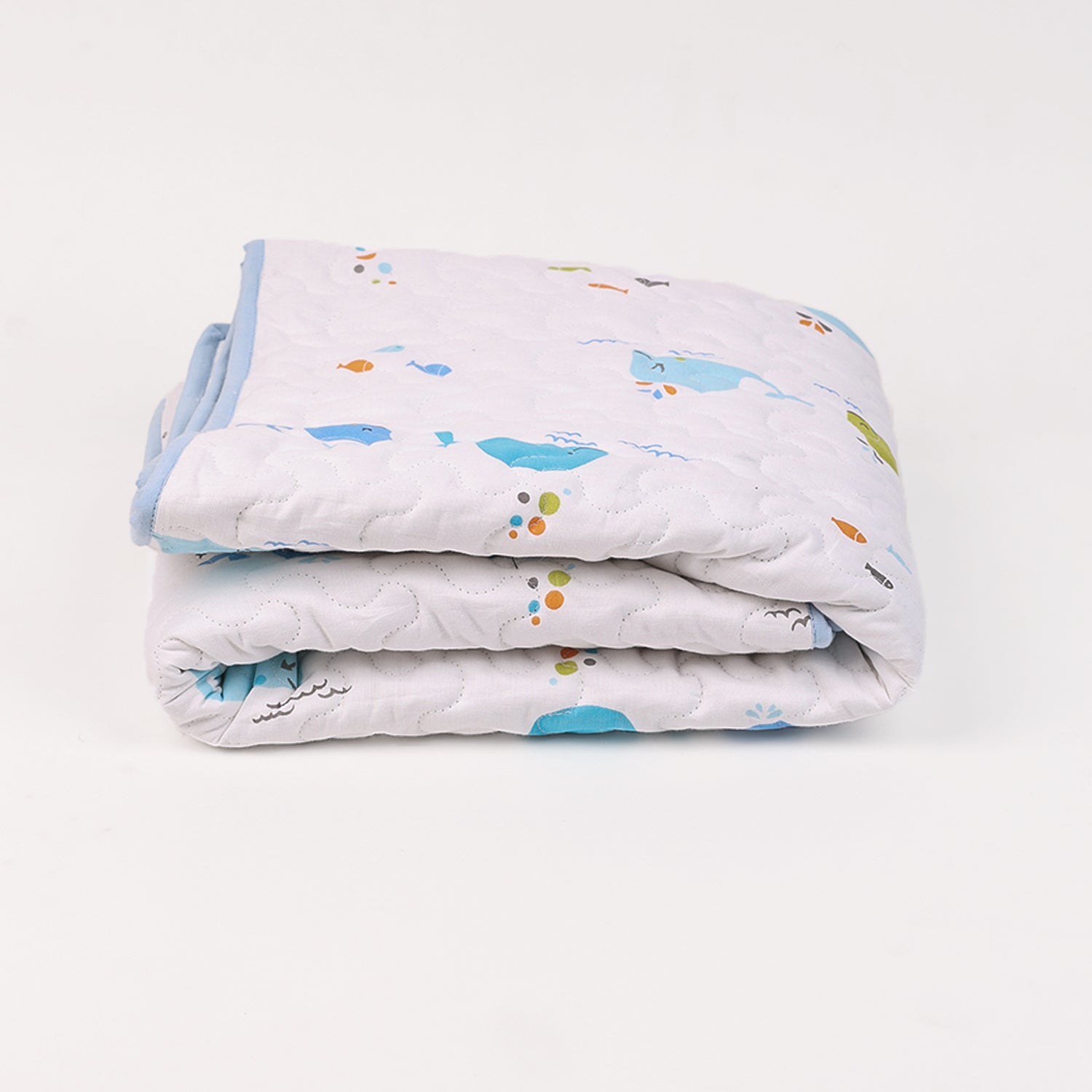 Baby Ac Quilt Blanket cum Bedspread- 0-3 Years - 100*120 cm - Blue Whale