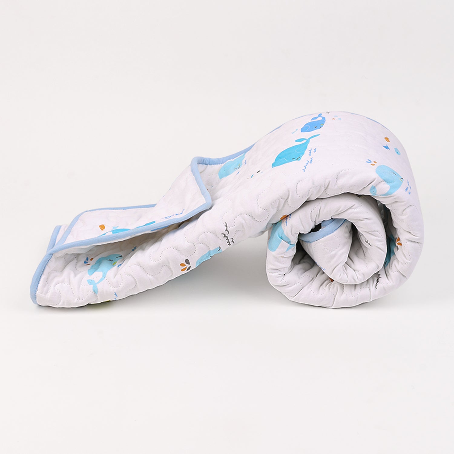 Baby Ac Quilt Blanket cum Bedspread- 0-3 Years - 100*120 cm - Blue Whale