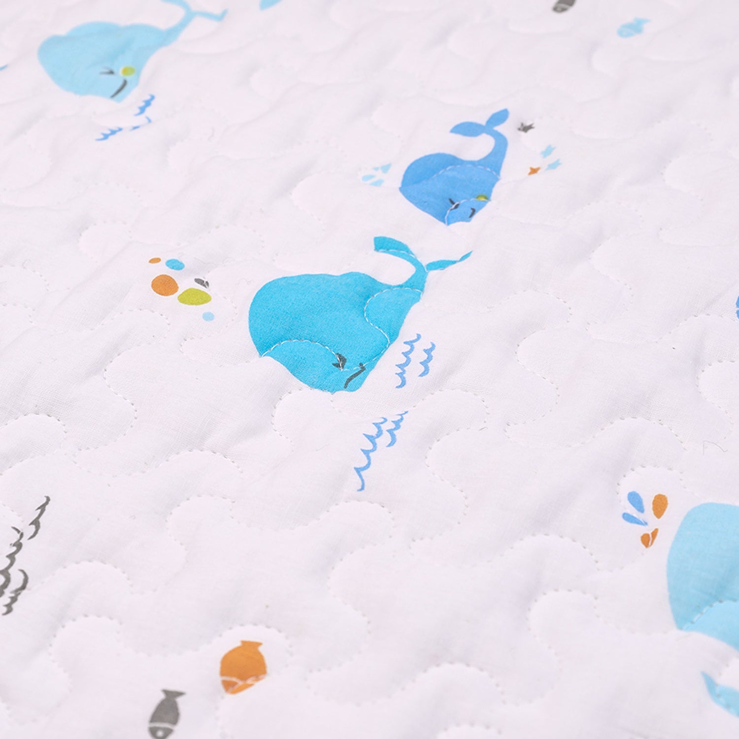 Baby Ac Quilt Blanket cum Bedspread- 0-3 Years - 100*120 cm - Blue Whale