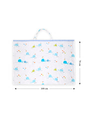 Organic Cotton Muslin Nursing Cover For Breastfeeding Feeding Apron - Blue Whale