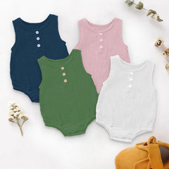 Baby Organic Cotton Onesie | White, Pink , Royal Blue , Green | Pack of 4