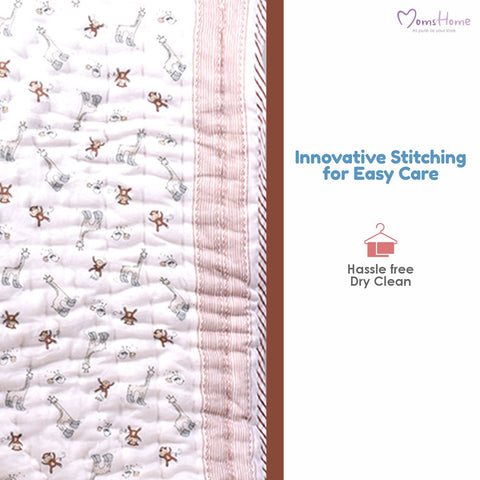 Baby Quilt - Giraffe Print- 0-5 Years - 100*150* 5 Cms