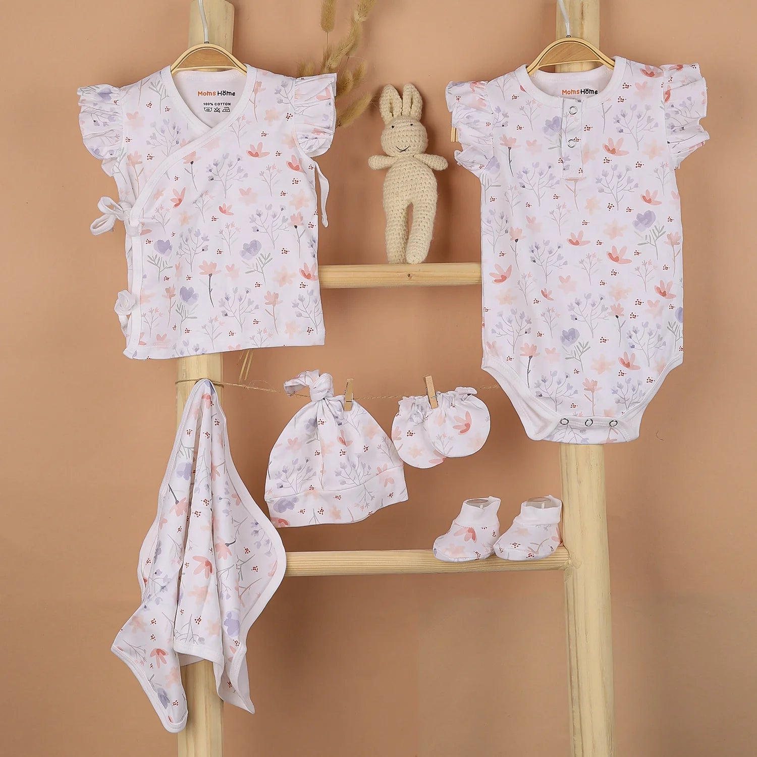 New Born Baby Gift Hamper Baby Shower Gift Hamper Baby Essential Clothes Set Blossom Pack of