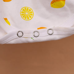 Kids Organic Cotton Front Open Onesie With Cap | Lemon