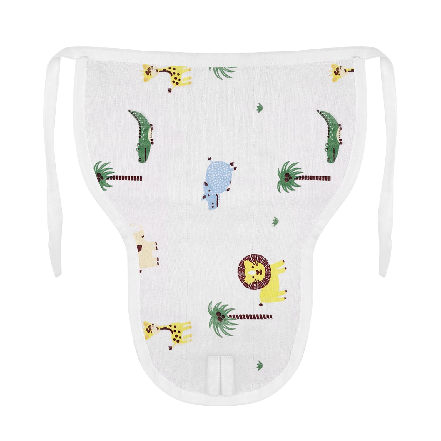 Baby Unisex Organic Cotton Muslin Jhabla and Nappy Set| Dinopark, Lion Jungle, Unicorn |  Pack of 3