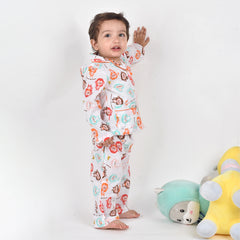 Organic Cotton Unisex Kids Pajama Set Combo | Night Suit | Sleepwear | Monkey