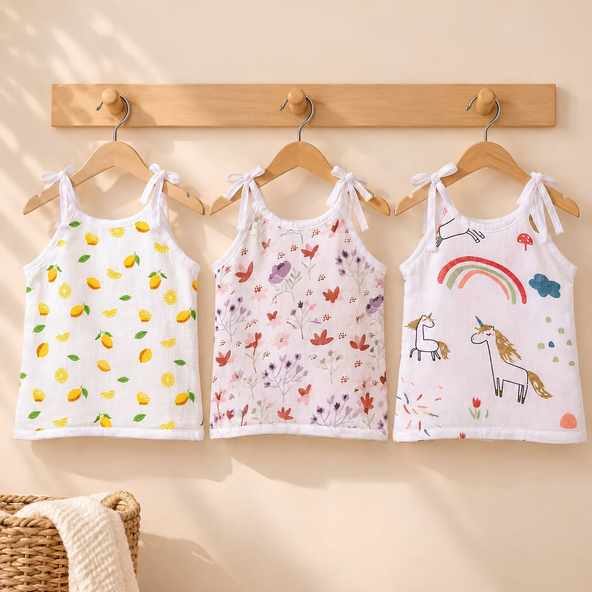 Baby Organic Cotton Knot type Jhabla | Pack of 3