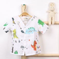 Kids Organic Cotton Muslin Co-Ord Set | Shirt & Shorts | Dinopark