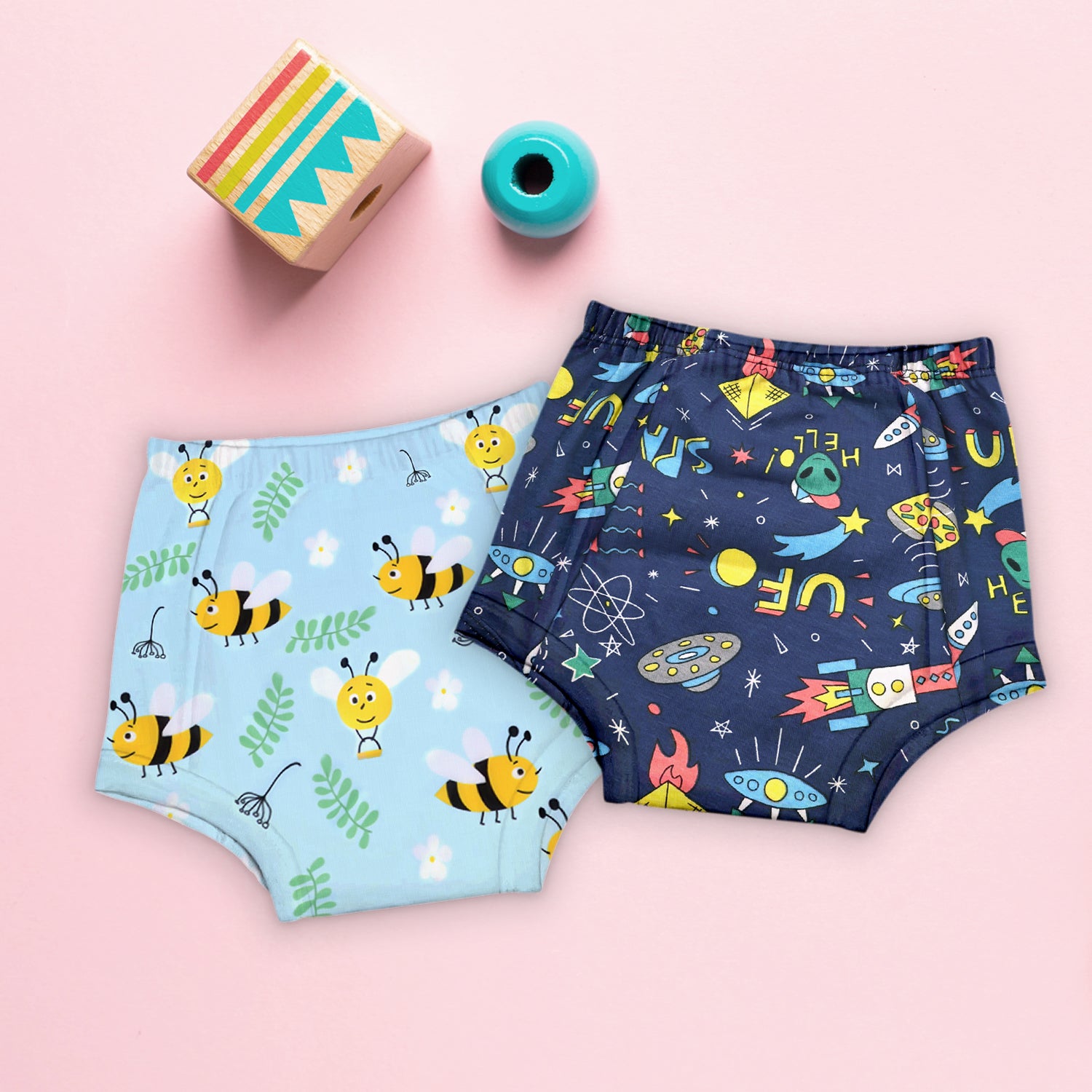 100% Cotton Unisex Baby Padded Underwear | Pack Of 2