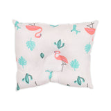 Moms Home Organic Cotton New Born Baby Double Sided Pillow-Flamingo | 0-6 Month |
