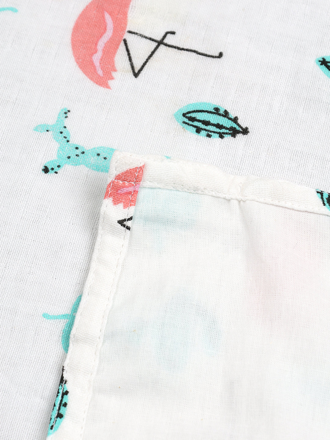 Organic Cotton Muslin Nursing Cover For Breastfeeding Feeding Apron - Flamingo