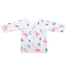 Baby Unisex Organic Cotton Muslin Full Sleeves Jhabla | Whale, Flamingo, Lion | Pack of 3