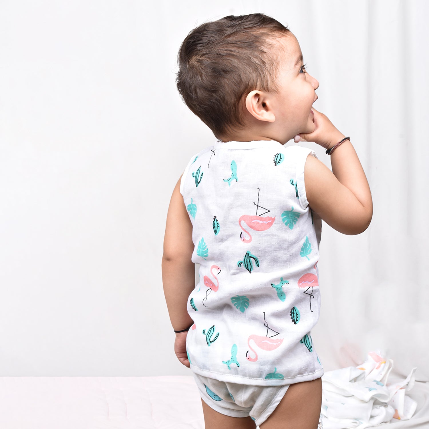 Baby Unisex Organic Cotton Muslin Jhabla | Pack of 5