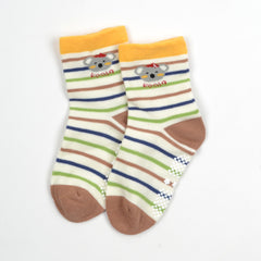 Baby Organic Cotton Antiskid Cute Detailed Socks - Multi Colour - Pack of 6