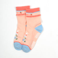 Baby Organic Cotton Antiskid Cute Detailed Socks - Multi Colour - Pack of 3