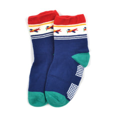 Baby Organic Cotton Antiskid Cute Detailed Socks - Multi Colour - Pack of 3