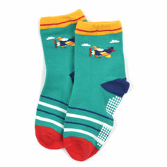 Baby Organic Cotton Antiskid Cute Detailed Socks - Multi Colour - Pack of 3
