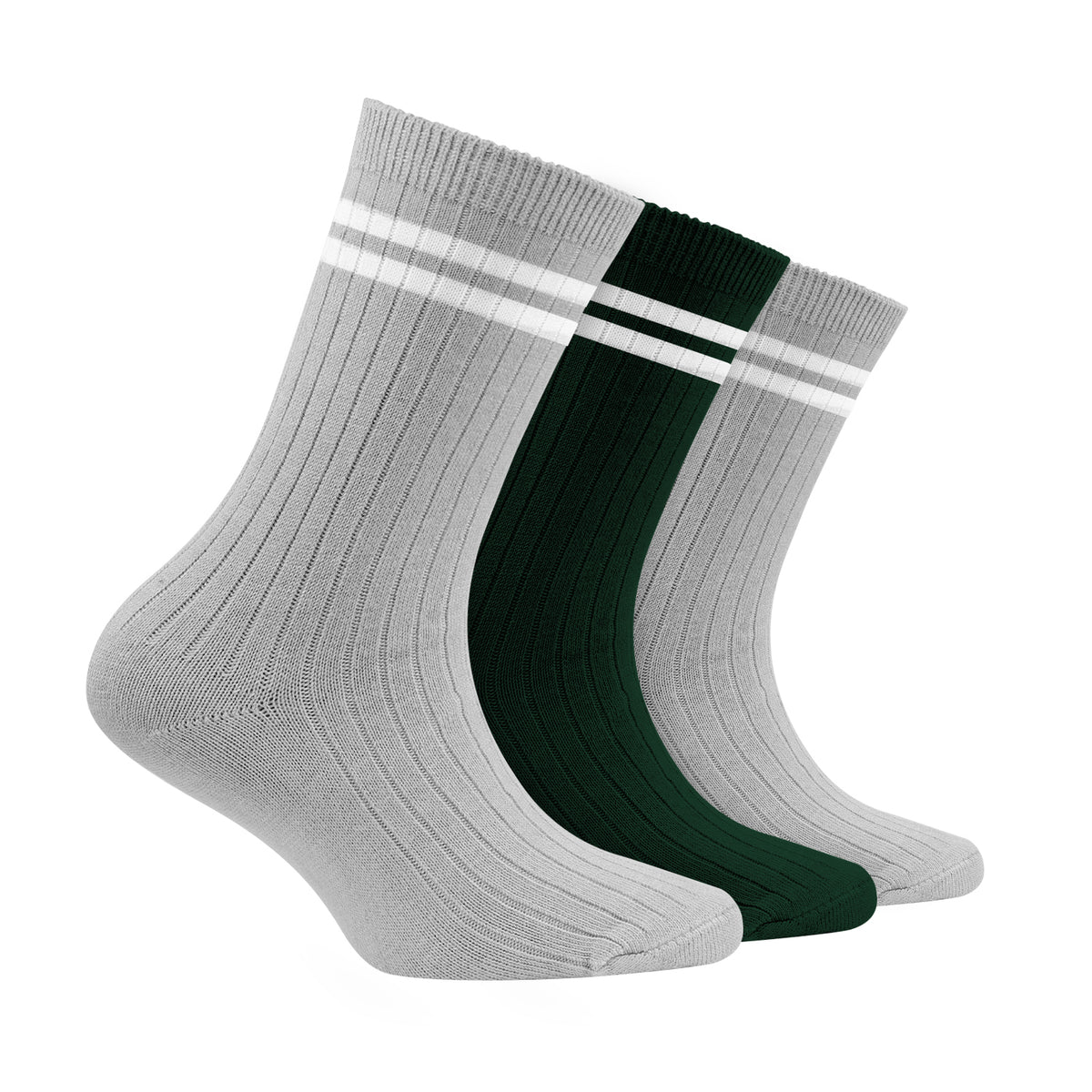 Odour free Organic Cotton Kids Bamboo Ribbed Socks - Pack of 3