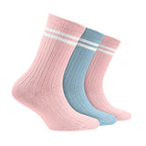 Odour free Organic Cotton Kids Bamboo Ribbed Socks - Pack of 3