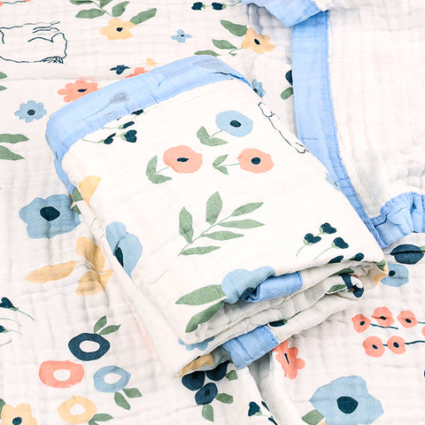 Organic Cotton 6 Layer Muslin Blanket | Super Soft Cotton Kids Blanket | 140X200 CM | 5-15 Years | Pack of 1